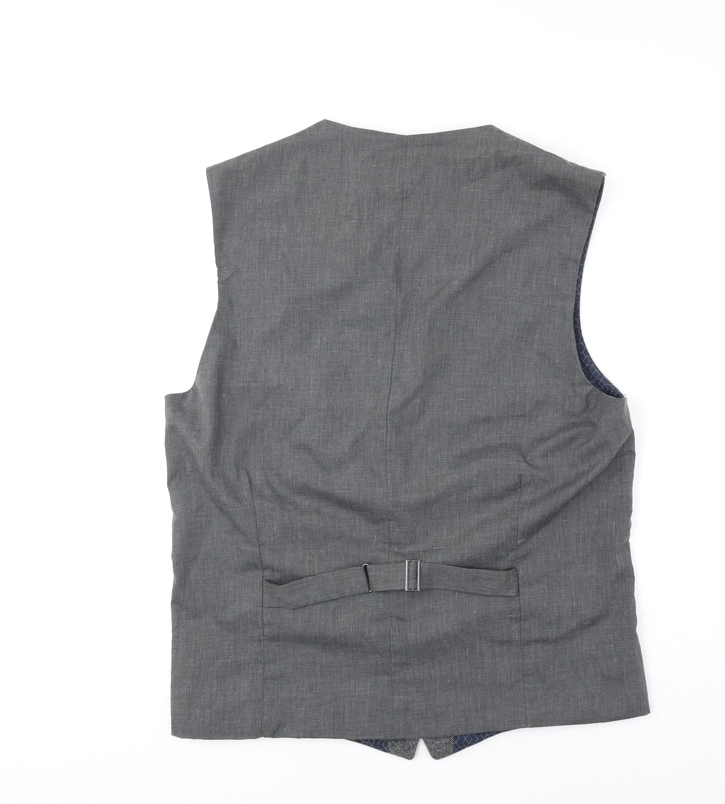 Limehaus Mens Grey Polyester Jacket Suit Waistcoat One Size Regular