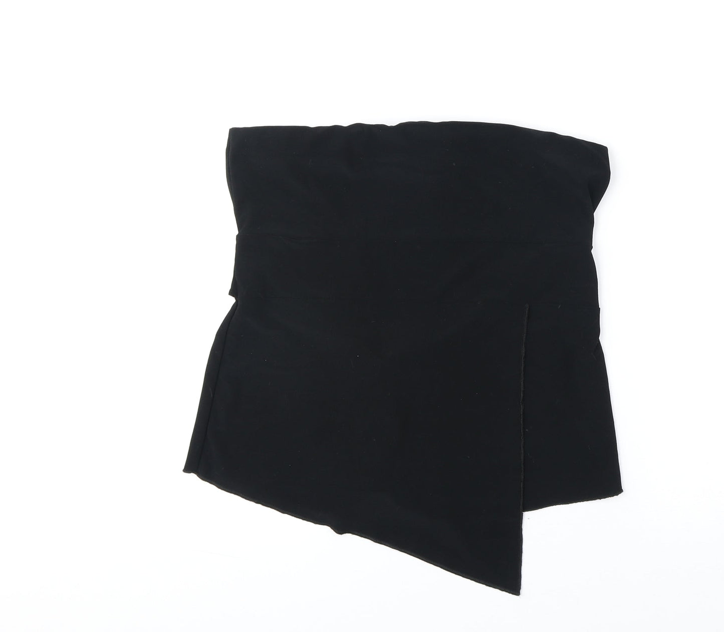 Preworn Womens Black Polyester Basic Tank Size 14 Off the Shoulder