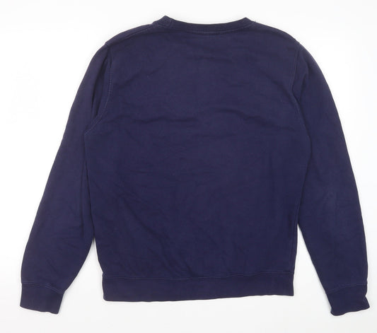 Preworn Womens Blue Cotton Pullover Sweatshirt Size S Pullover - Zebra print Star