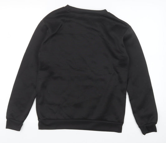Preworn Womens Black Polyester Pullover Sweatshirt Size M Pullover - Skeleton