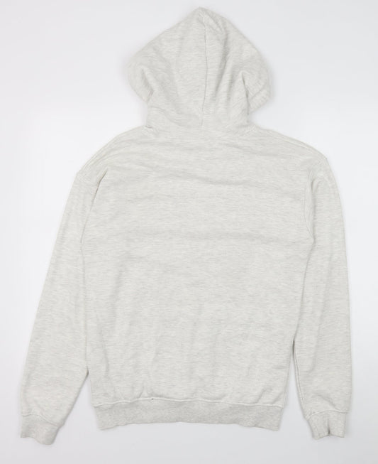 Missguided Womens Grey Cotton Pullover Hoodie Size 6 Pullover