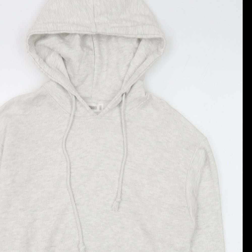 Missguided Womens Grey Cotton Pullover Hoodie Size 6 Pullover