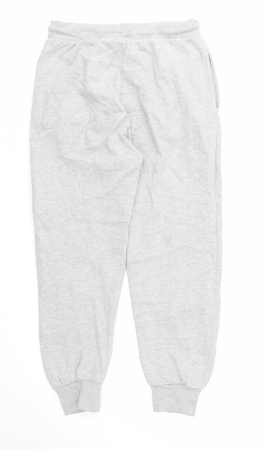 PRETTYLITTLETHING Womens Grey Polyester Sweatpants Trousers Size S Regular Drawstring - Chicago