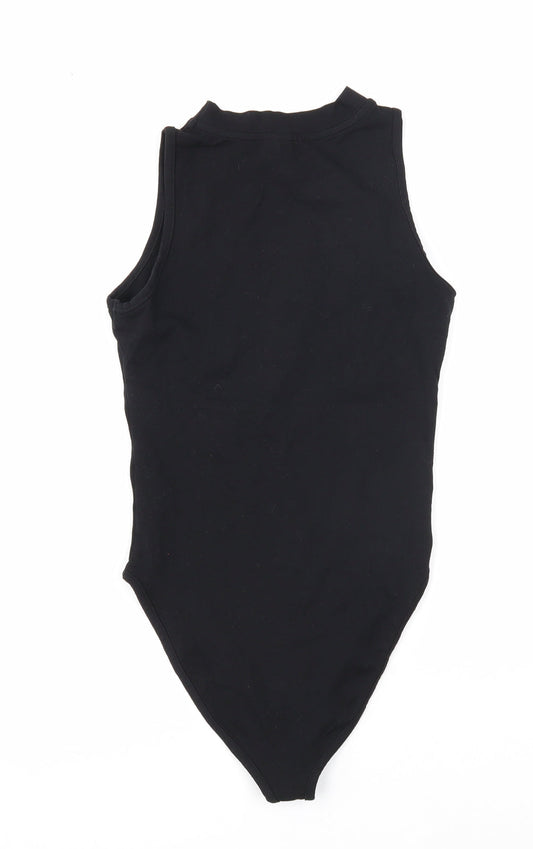 ASOS Womens Black Cotton Bodysuit One-Piece Size 8 Snap - Lightening Bolt