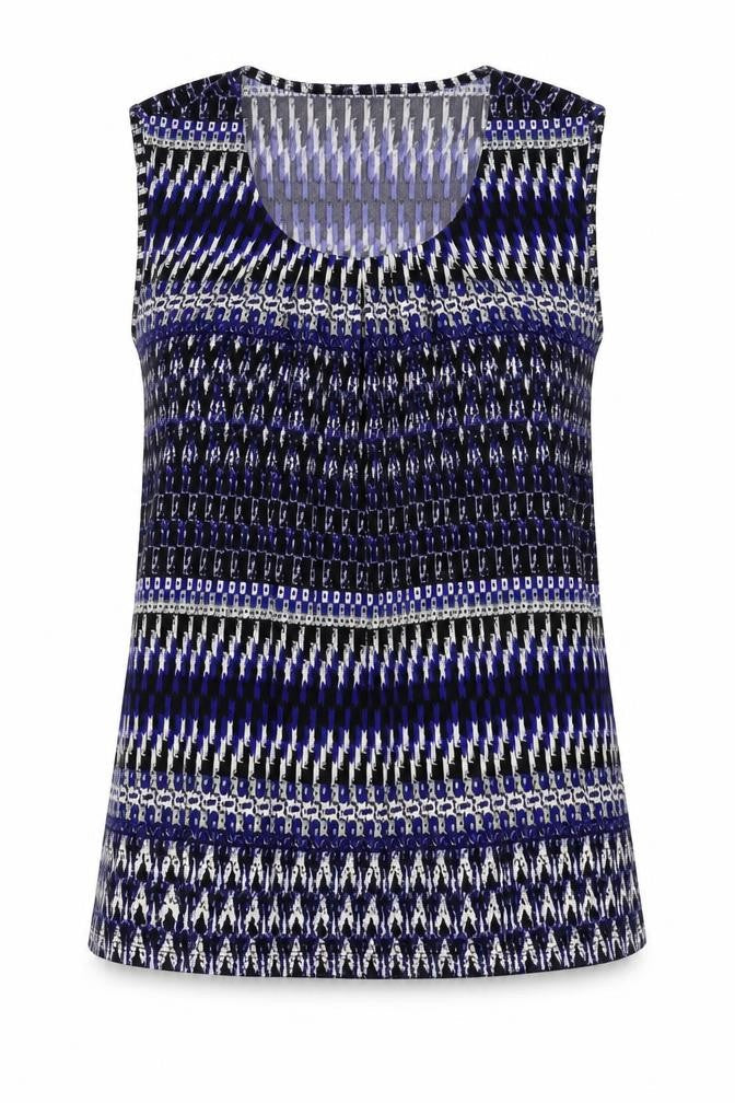 Womens UK Size L Le Suit Blue Polyester Tank