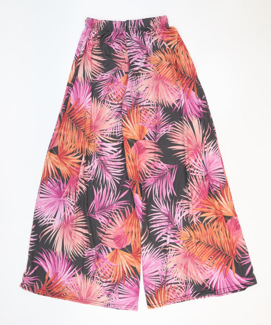 Decoy Womens Pink Geometric Polyester Trousers Size 30 in Regular