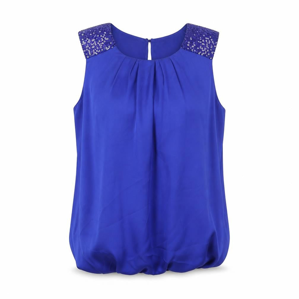 Wallis Womens Blue Polyester Basic Blouse Size S Scoop Neck