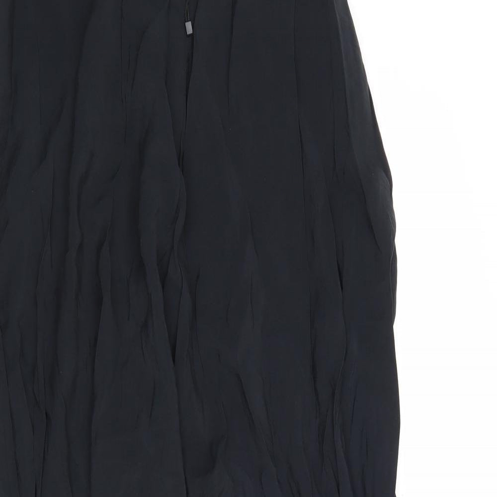 Zara Womens Black Modal Trapeze & Swing Size S V-Neck Pullover
