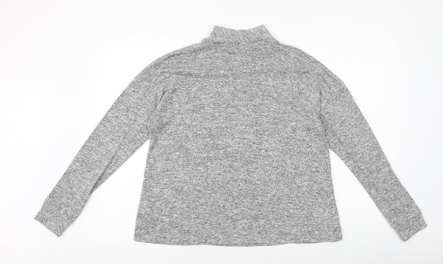 Peacocks Womens Grey High Neck Viscose Pullover Jumper Size 10