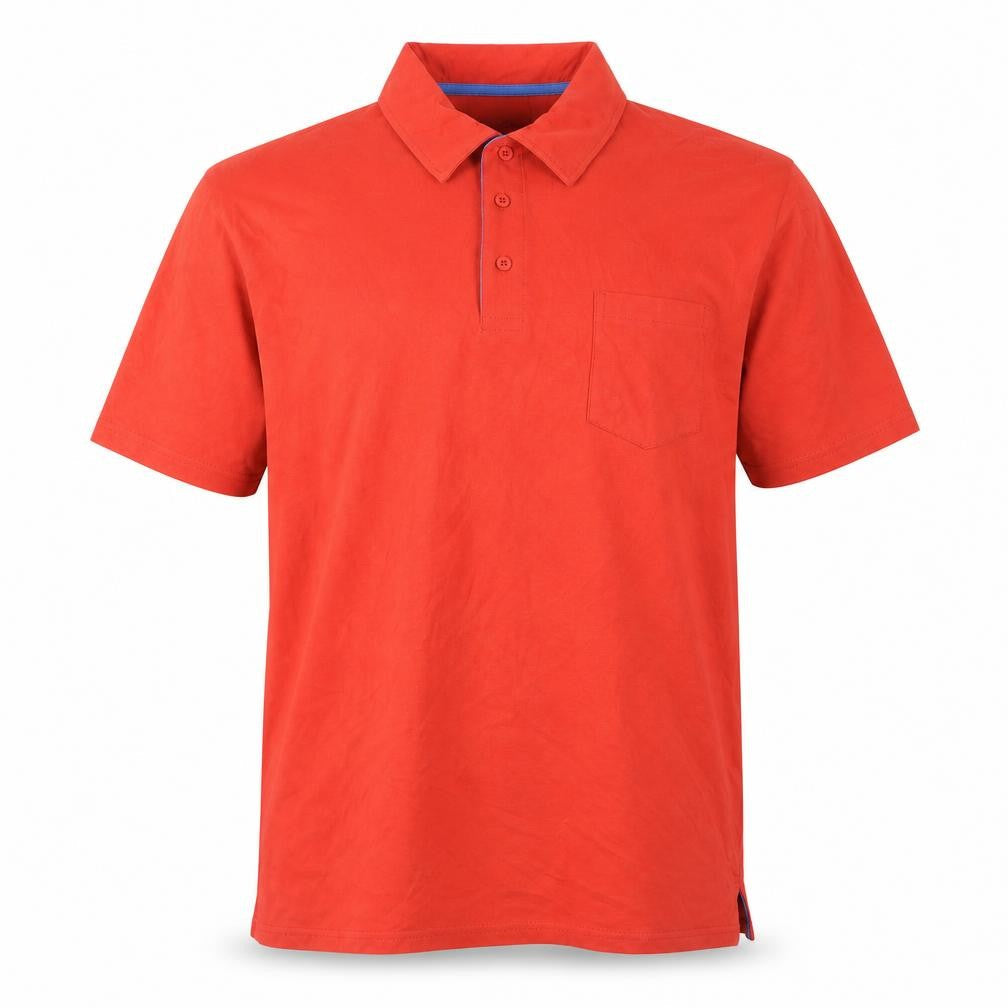 Atlas for men Mens Red Cotton Polo Size L Collared Button