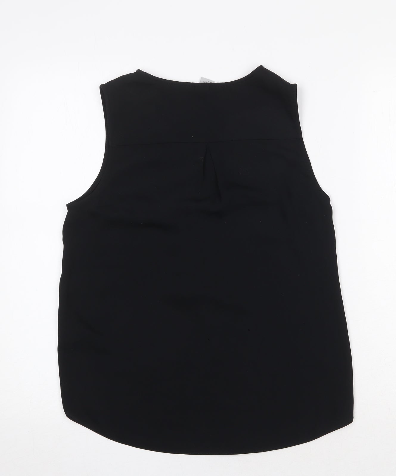 H&M Womens Black Polyester Basic Tank Size 4 V-Neck