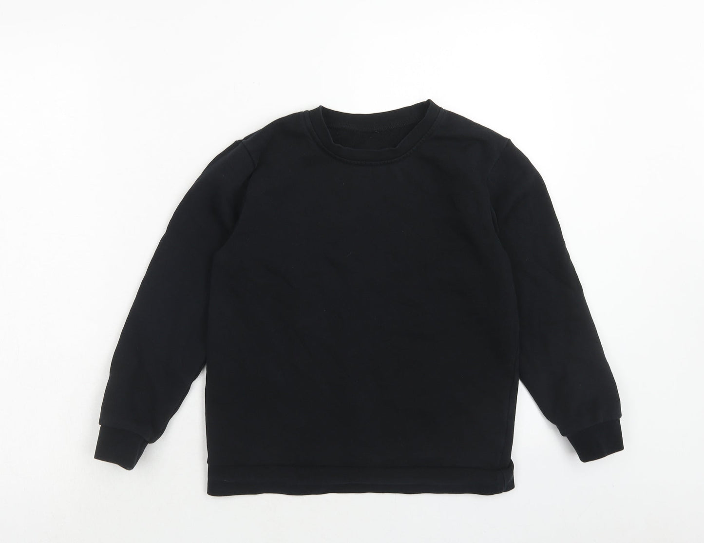 George Boys Black Cotton Pullover Sweatshirt Size 9-10 Years Pullover