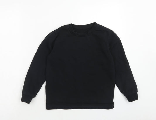 George Boys Black Cotton Pullover Sweatshirt Size 9-10 Years Pullover