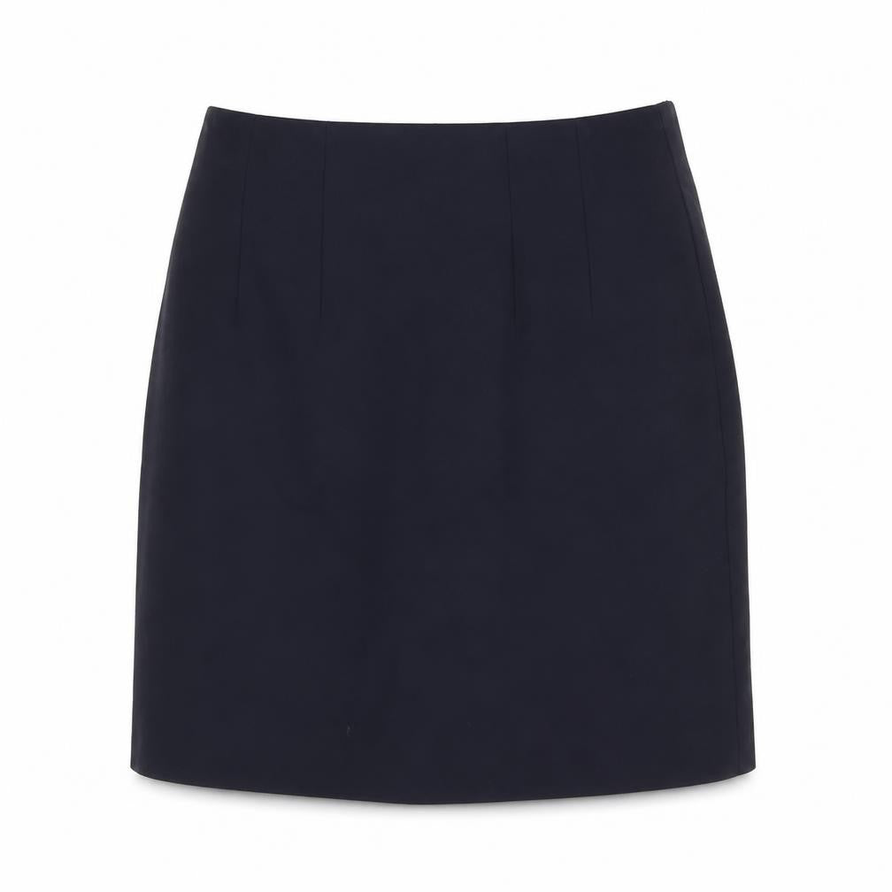 Marks and Spencer Womens Blue Polyacrylate Fibre A-Line Skirt Size 10 Zip
