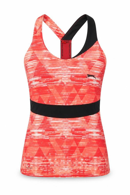 Slazenger Womens Pink Geometric Polyester Basic Tank Size 8 Halter Pullover