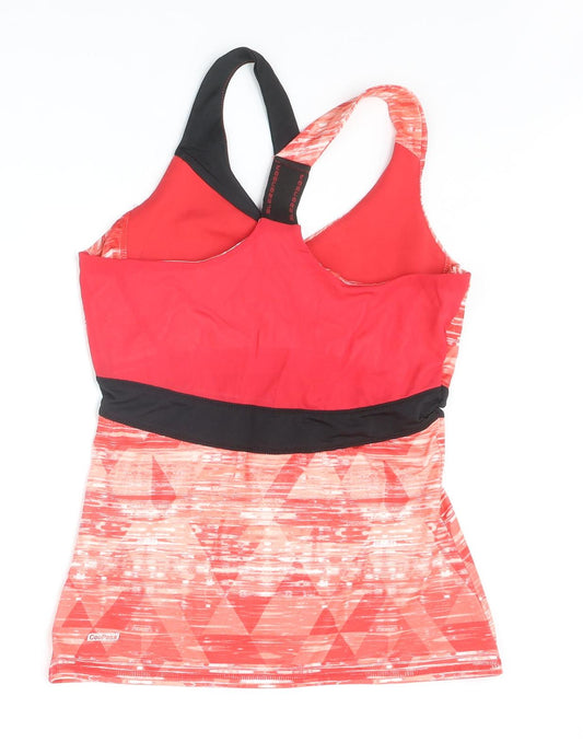 Slazenger Womens Pink Geometric Polyester Basic Tank Size 8 Halter Pullover
