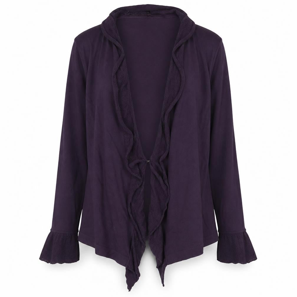 Country Casuals Womens Purple V-Neck Viscose Cardigan Jumper Size L