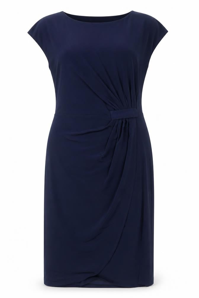 Marks and Spencer Womens Blue Polyester A-Line Size 14 Round Neck Pullover