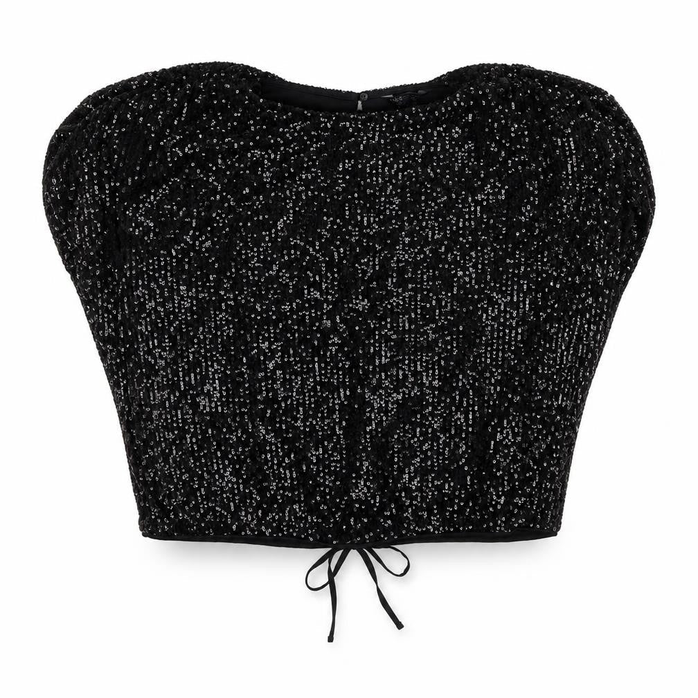 Marks and Spencer Womens Black Polyester Basic Blouse Size 12 Boat Neck - Drawstring Hem