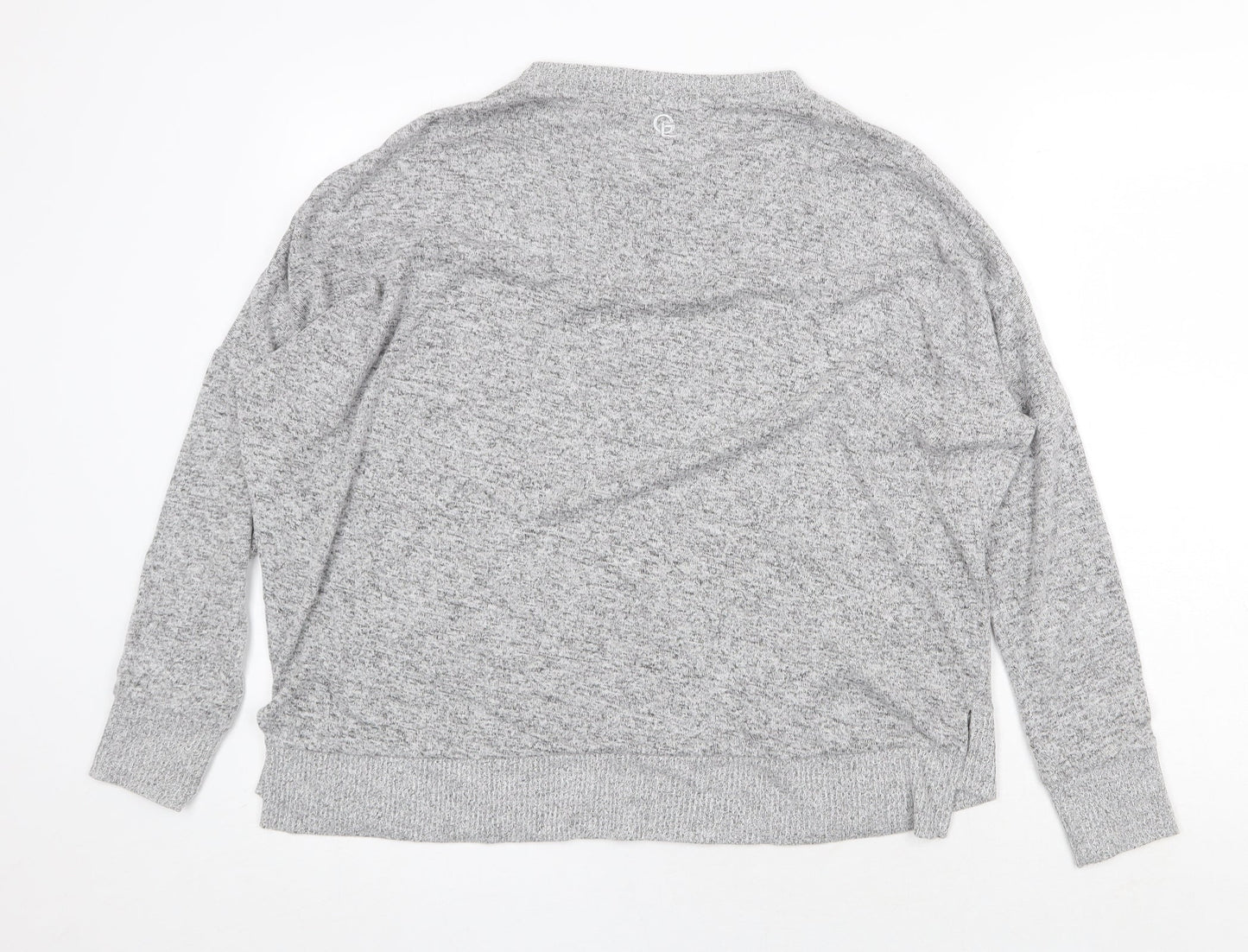 Gingerlilly Womens Grey Round Neck Viscose Pullover Jumper Size S