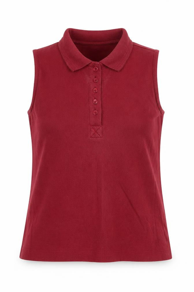JRB Womens Red 100% Cotton Basic Polo Size M Collared