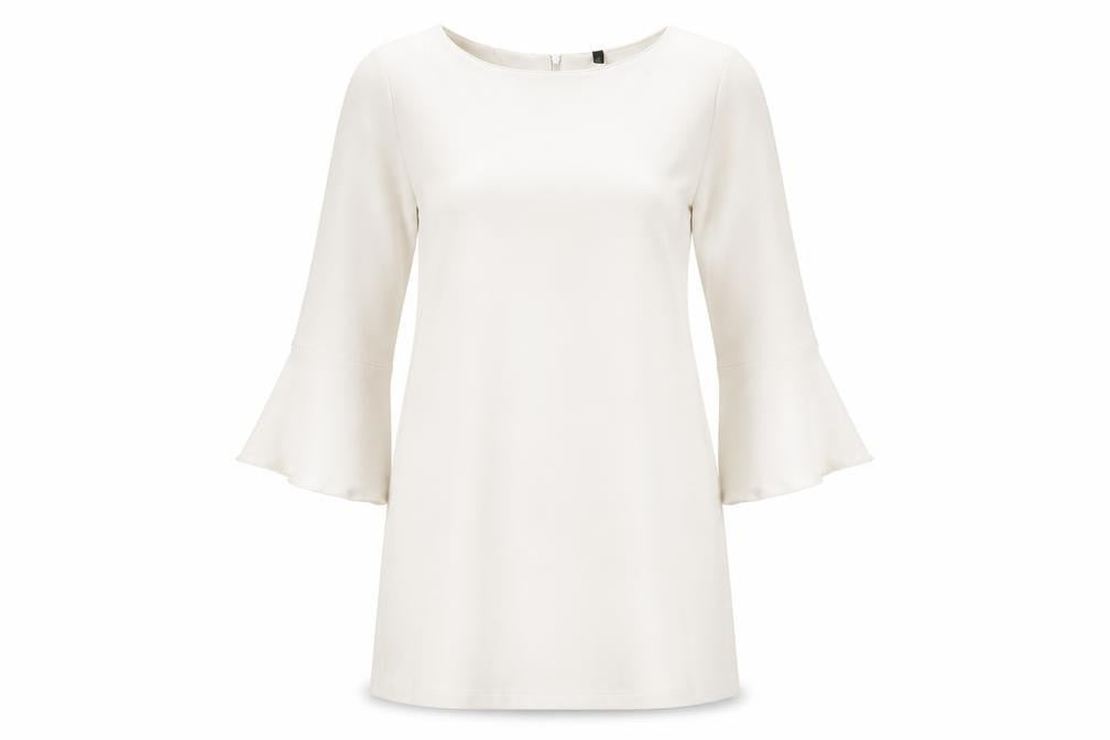 Stile Benetton Womens Beige Polyester A-Line Size XS Round Neck Zip