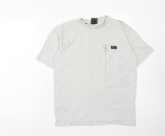 Myprotein Mens Beige Cotton T-Shirt Size S Round Neck