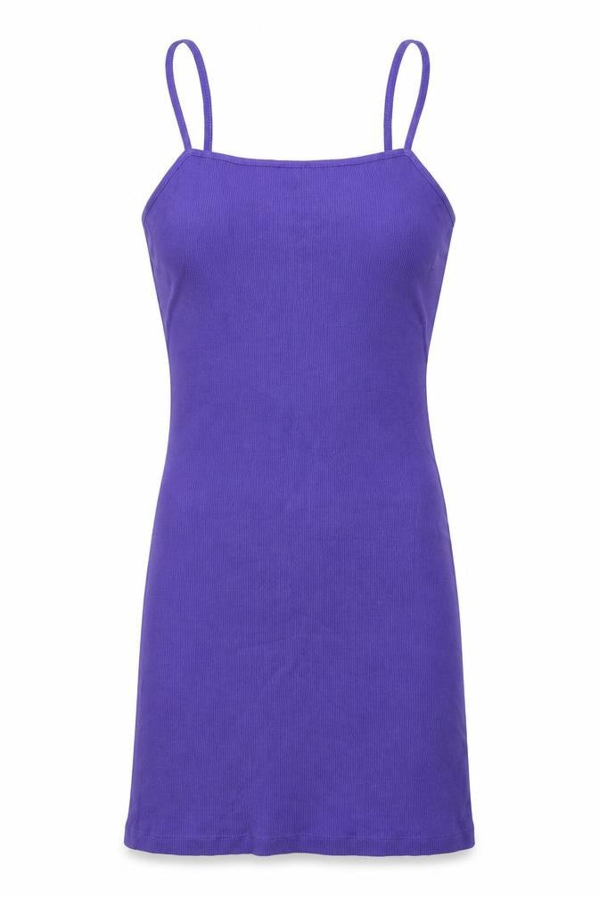 Brave Soul Womens Purple Cotton Tank Dress Size XS Square Neck Pullover