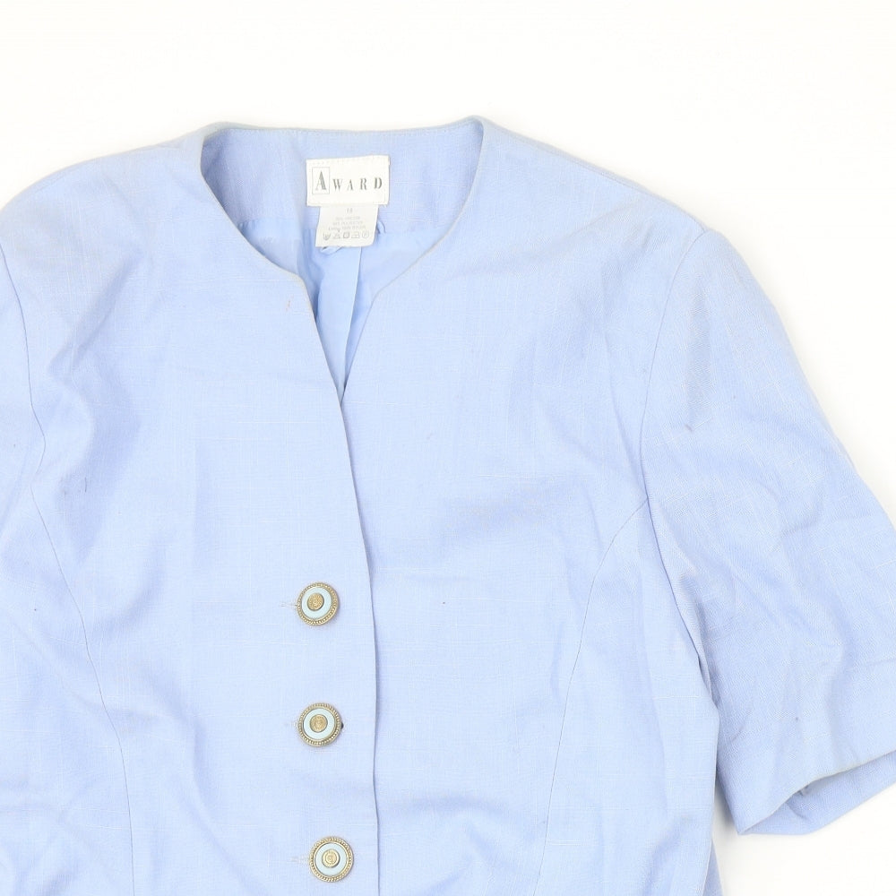 Award Womens Blue Viscose Jacket Blazer Size 18