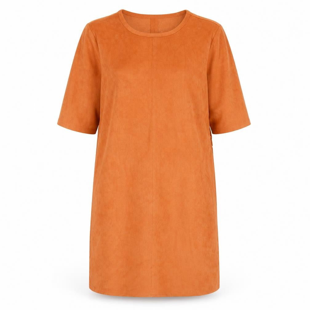 RESERVED Womens Orange Polyurethane A-Line Size XS Round Neck Pullover