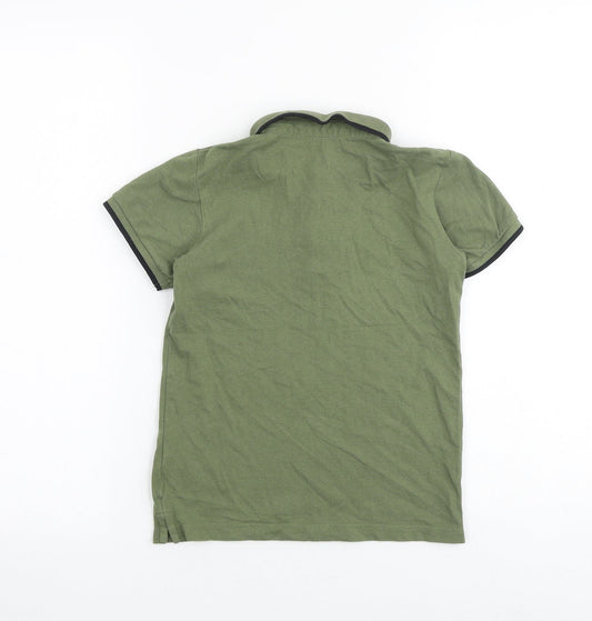 Urban Dept Boys Green 100% Cotton Basic Polo Size 8 Years Collared Button