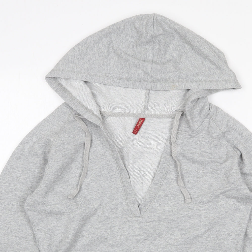 Denim & Co. Womens Grey Cotton Pullover Sweatshirt Size 10 Pullover