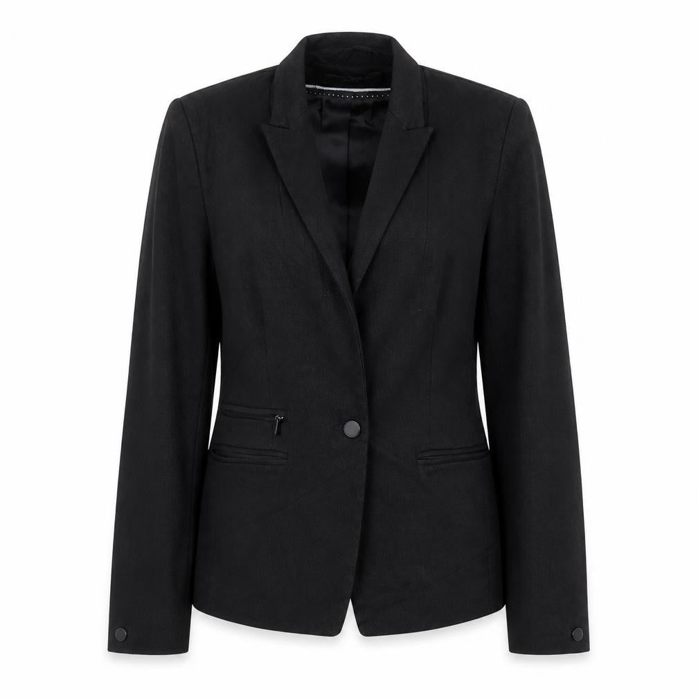 NEXT Womens Black Polyester Jacket Suit Jacket Size 12