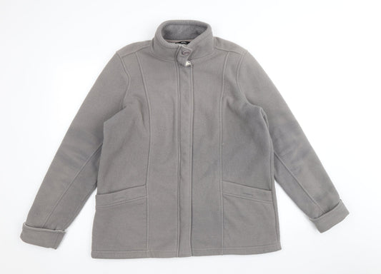 Marks and Spencer Womens Grey Jacket Size 14 Zip