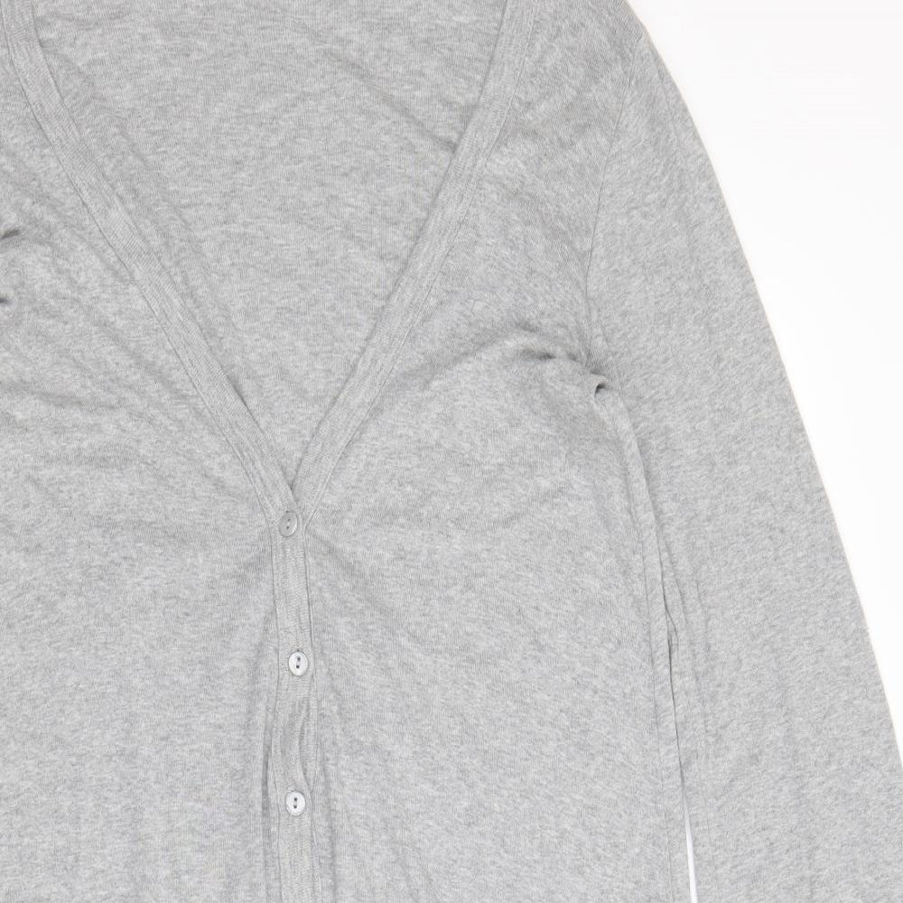 Splendid Womens Grey V-Neck Cotton Cardigan Jumper Size S