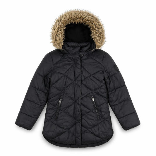 Steve Madden Girls Black Quilted Jacket Size S Zip