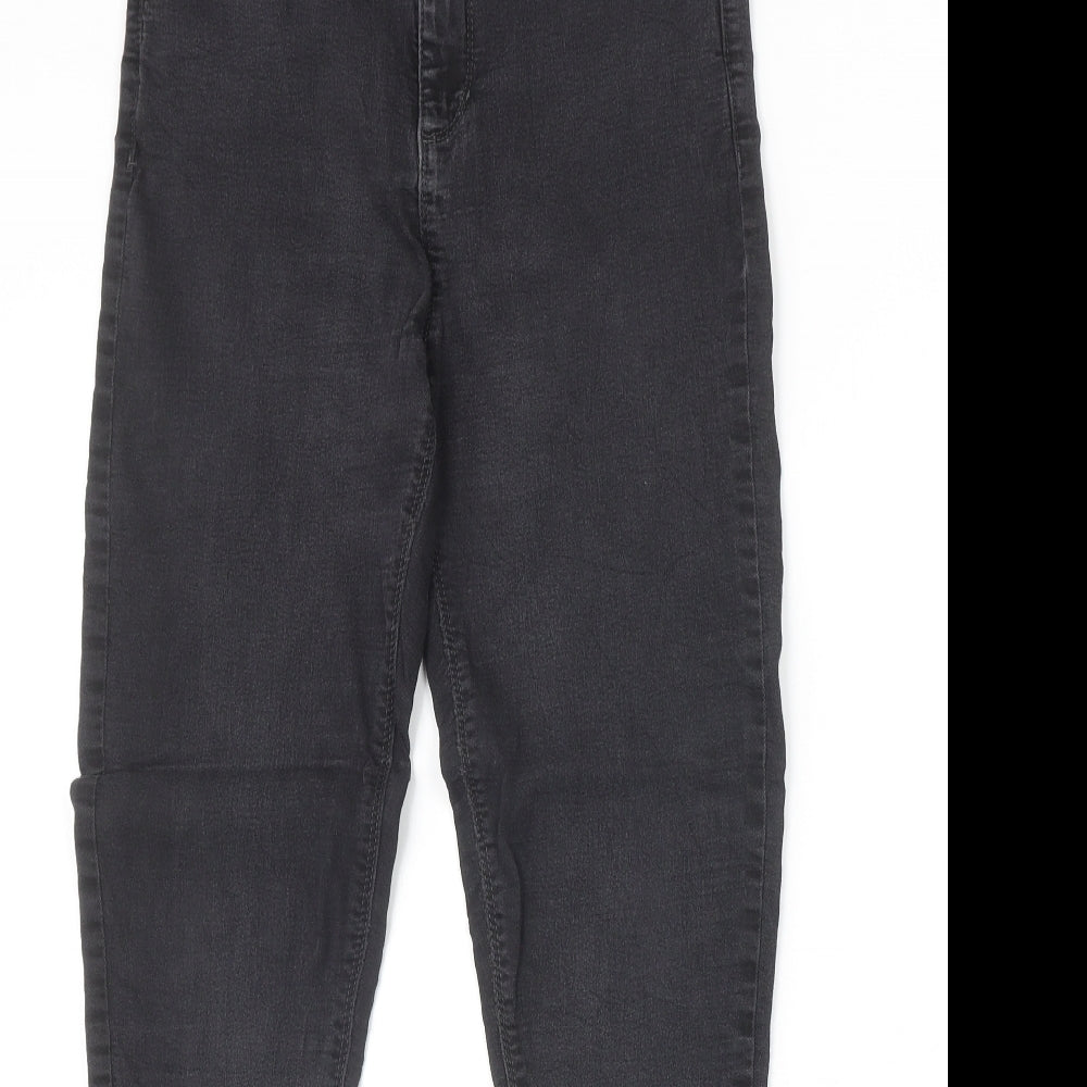 Preworn Womens Black Cotton Skinny Jeans Size 38 in Slim Zip