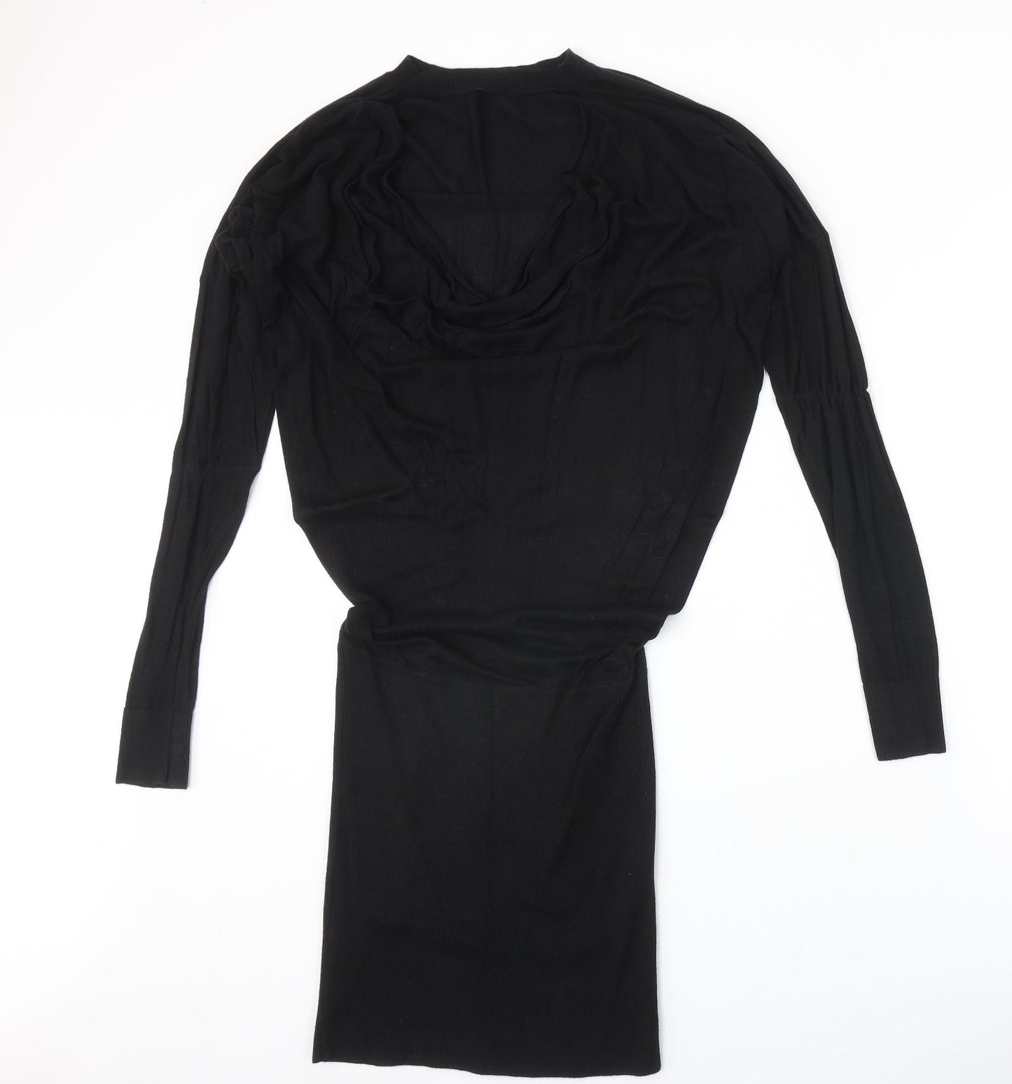 ASOS Womens Black Polyester Bodycon Size 10 Round Neck Pullover