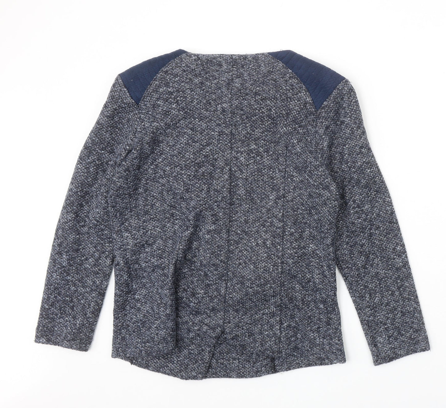 Klass Womens Blue Geometric Jacket Size 10 Zip