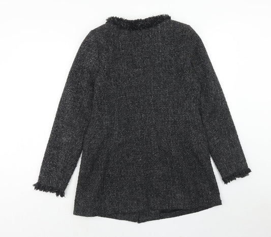 Gharani Strok Womens Grey Jacket Coat Size 12 Button