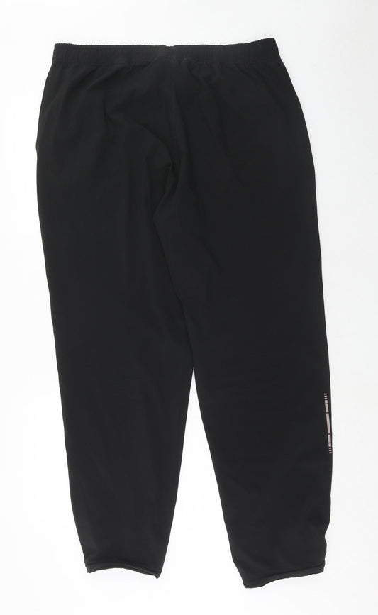 H&M Womens Black Polyester Trousers Size L Regular