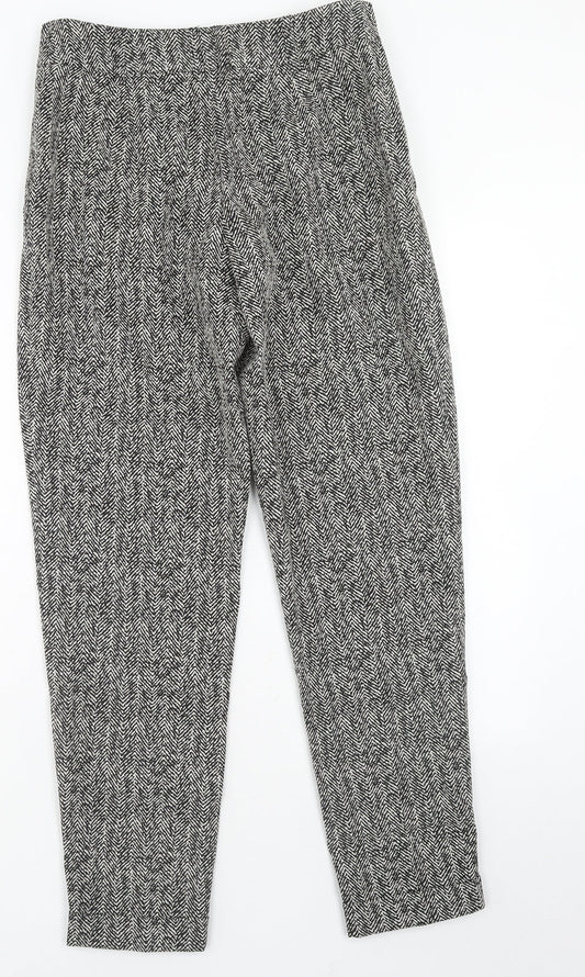 ASOS Womens Brown Viscose Trousers Size 10 Regular Hook & Eye