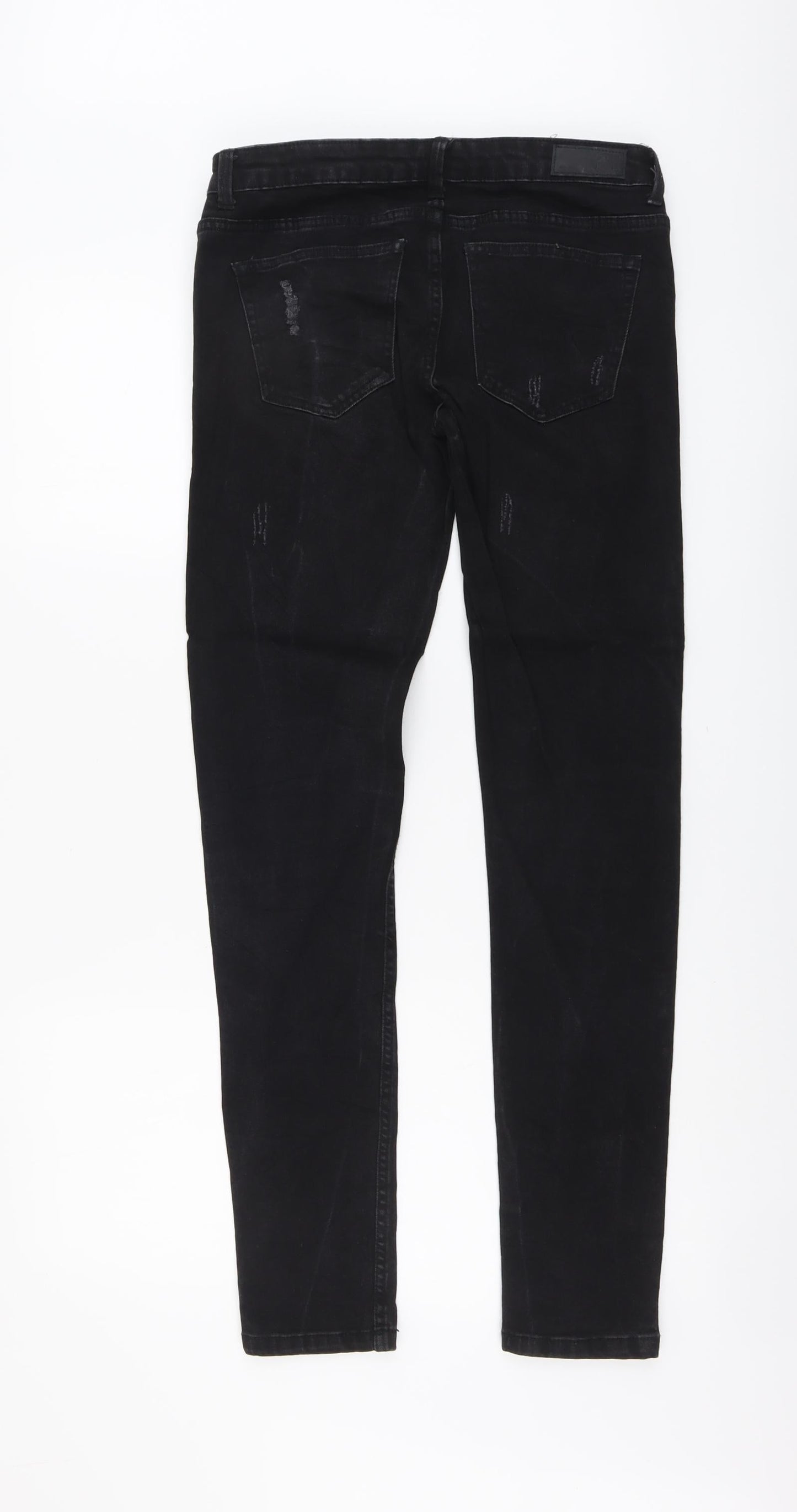 VERO MODA Womens Black Cotton Skinny Jeans Size 30 in L32 in Regular Button