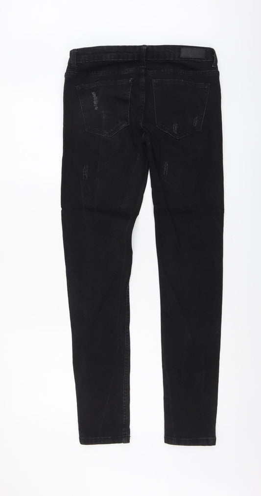 VERO MODA Womens Black Cotton Skinny Jeans Size 30 in L32 in Regular Button