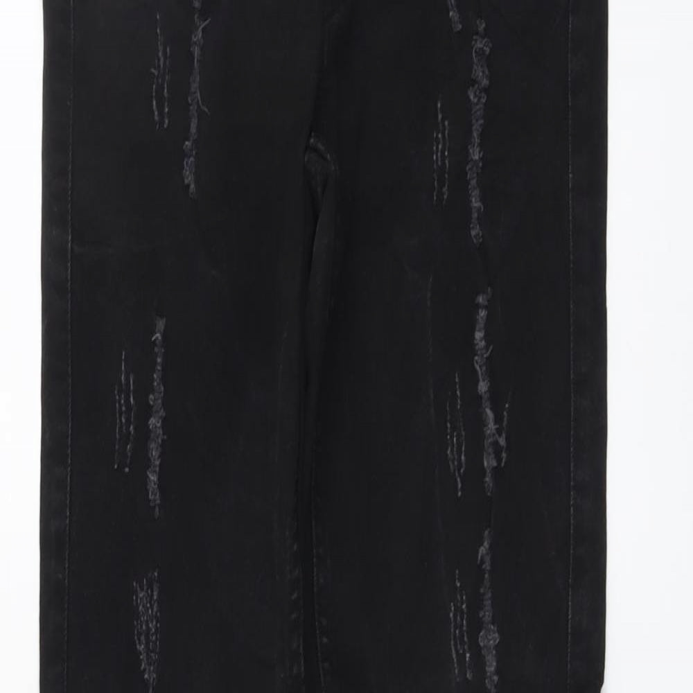 VERO MODA Womens Black Cotton Skinny Jeans Size 30 in L32 in Regular Button