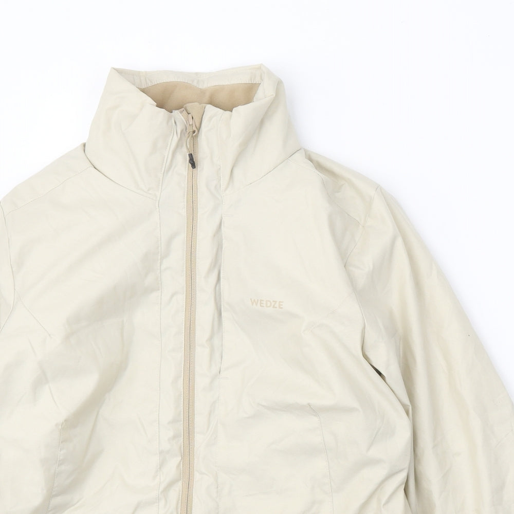 Wedze Womens Beige Jacket Coat Size M Zip