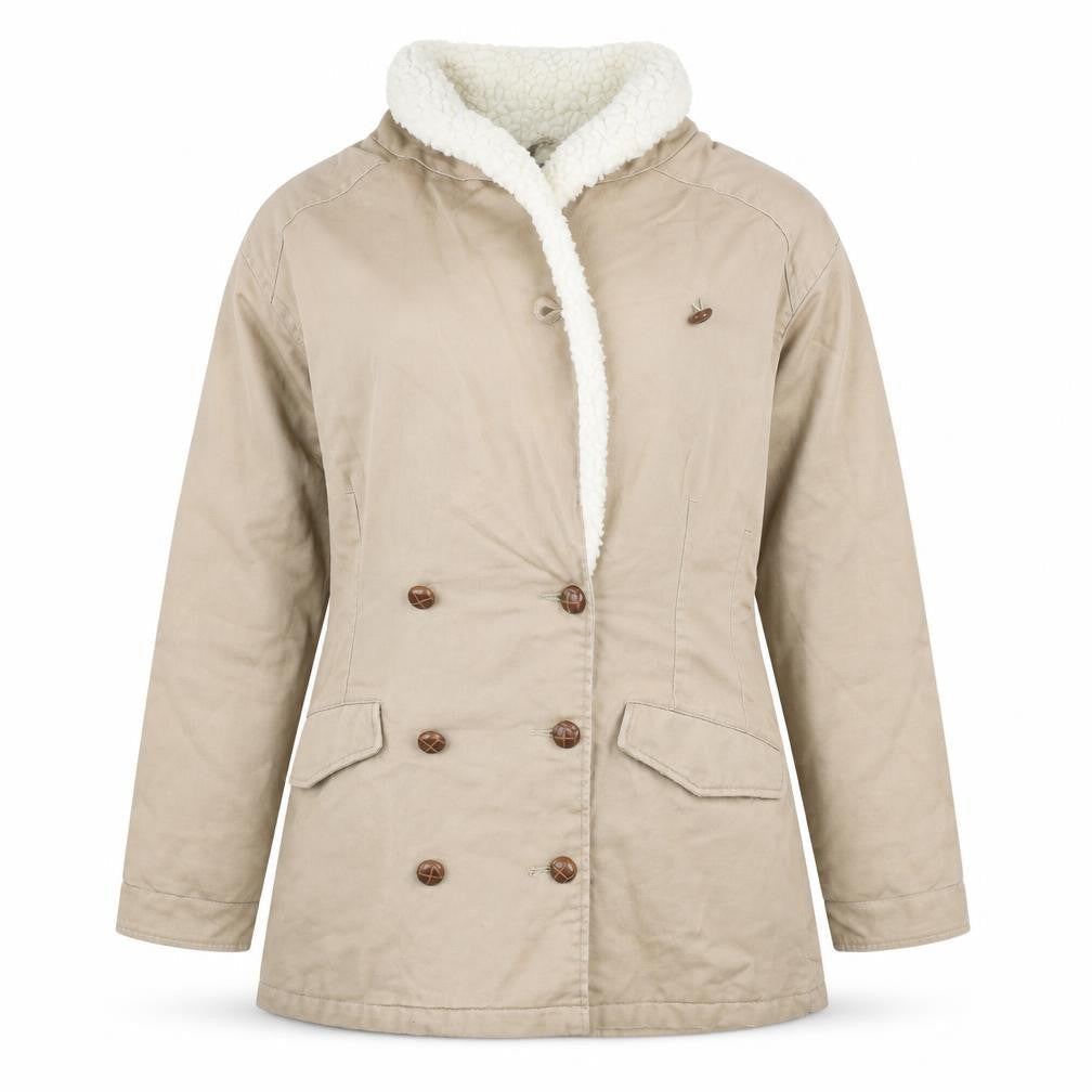 Next Womens Beige Jacket Coat Size M Button