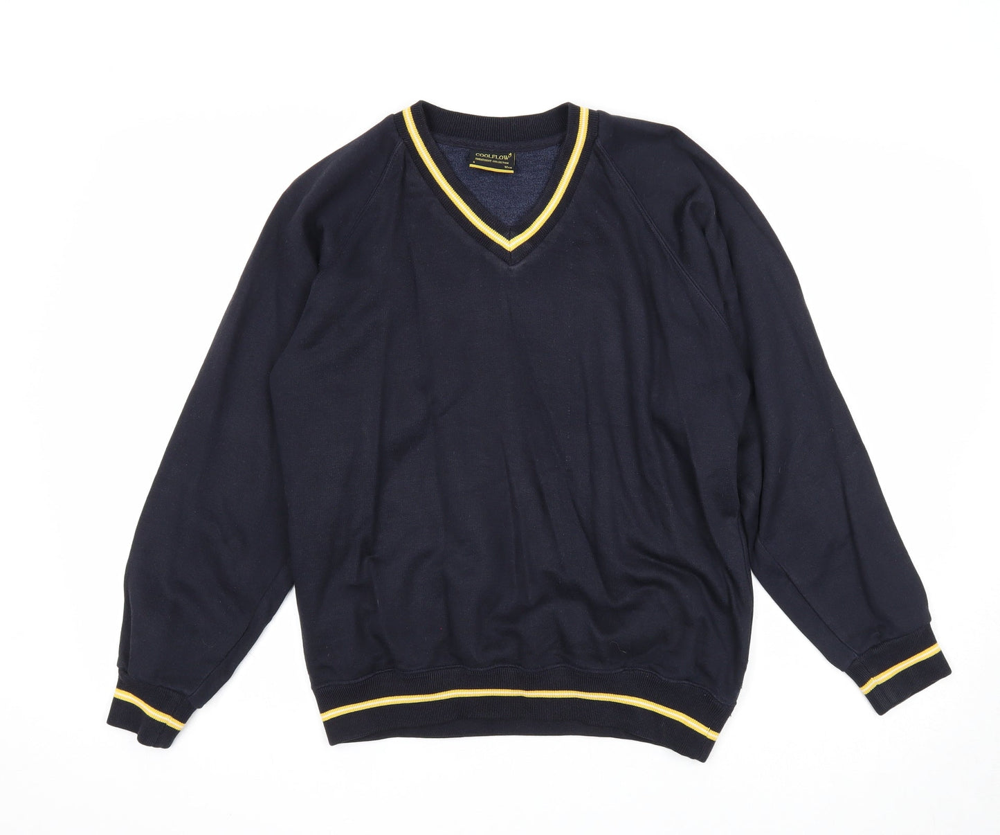 Coolflow Mens Blue Acrylic Pullover Sweatshirt Size S