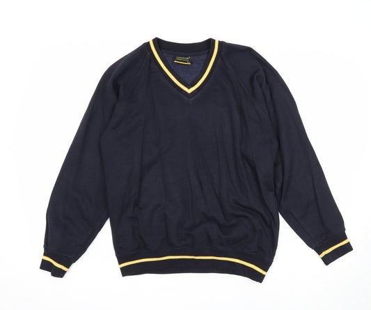 Coolflow Mens Blue Acrylic Pullover Sweatshirt Size S