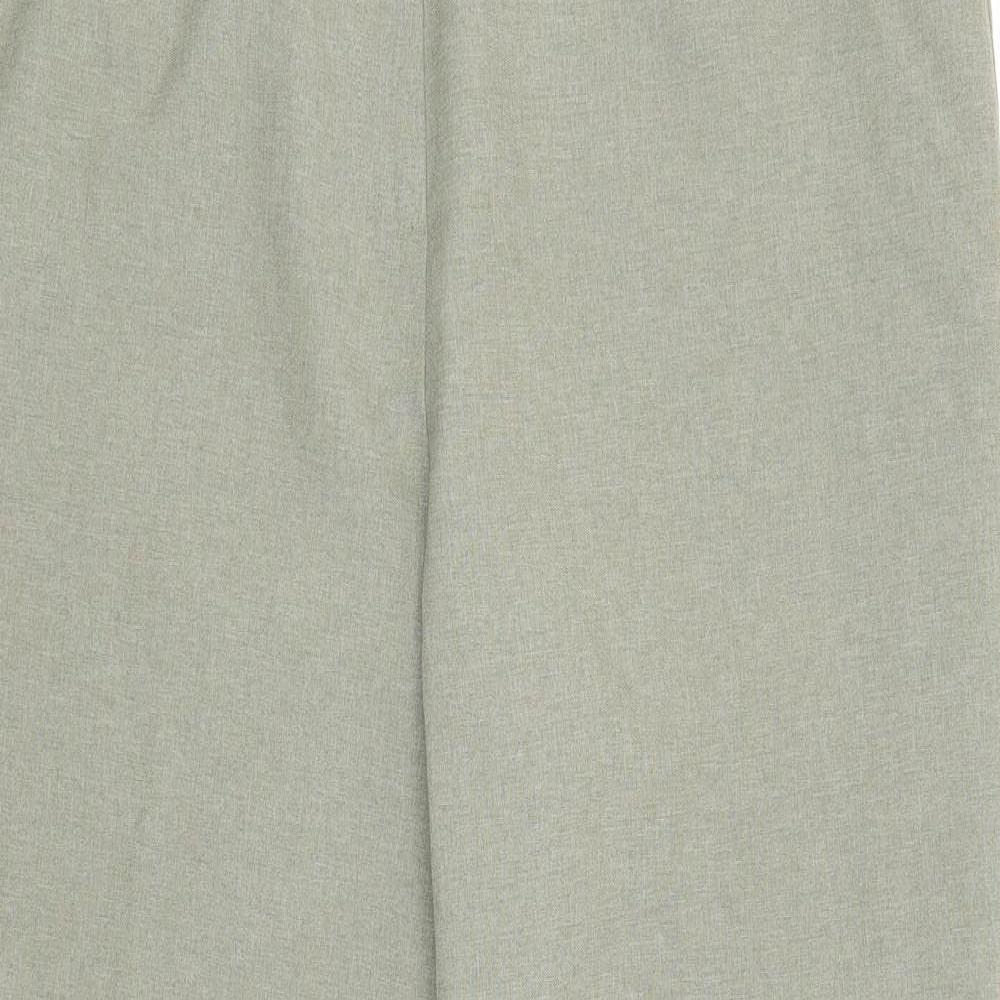 Agenda Womens Green Polyester Trousers Size 18 Regular Zip
